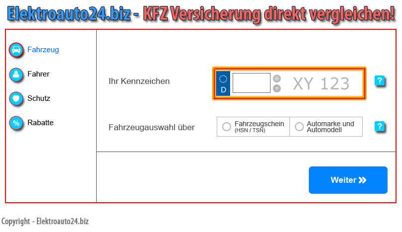 Elektroauto Versicherung vergleichen